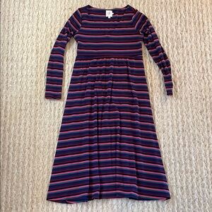 Striped Long Sleeve Maternity Dress